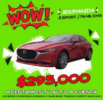 2019 Mazda 3 Sport, $ 295,000, AR472223